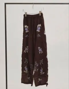 Chisato様】Embroidery Patchwork Trousers - メルカリ