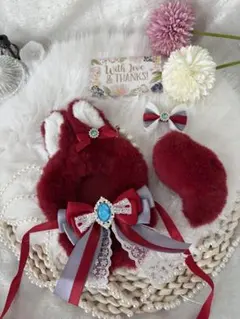 ❤︎ ぬい服リスちゃん パープル10-12cmパールストラップ付き❤︎ 33