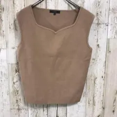 rienda リエンダ ベスト ノースリーブ トップス ベージュ F