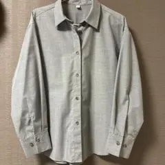 ジーユー　GU シャツ　長袖シャツ　ブラウス　Sサイズ　グレーのサムネイル
