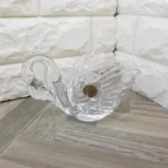Cristal D’Arques クリスタルダルク　白鳥 スワン　小物入れ　花器