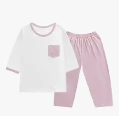 パジャマセット ピンク 上下セット七分袖 ルームウェア　110㎝