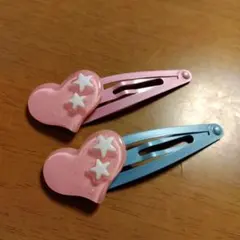 ハート型星デザインヘアピンセット
