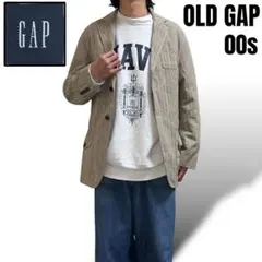 希少 00s OLD GAP コットン ヘリンボーン テーラードジャケット