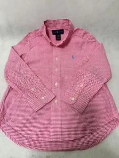 Ralph Lauren ピンクチェック長袖入園式入学