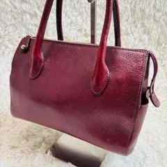 russet ラシット ミニボストンバッグ 2way シボ革 ボルドー