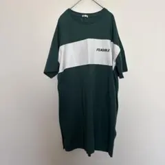 ハニーズ ロングTシャツ グリーン ホワイト FEASIBLE Ｌ