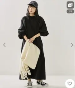 サウザンドマイル　パフスリーブ　ロングスリーブワンピース