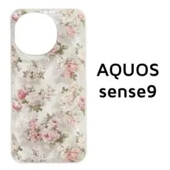 AQUOS sense9 ケース カバー クリア 花柄 透明