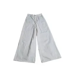 ジーユー ハイウエスト スーパー  ワイド ジーンズ パンツ M 白 美品