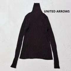 美品　ユナイテッドアローズ　ウール　シルク　カシミヤ　リブ　タートル