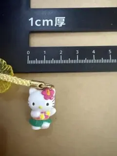 未使用レア】 ハワイ限定 フラダンス キティ 根付けストラップ