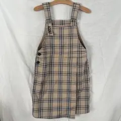 GU 140cm チェック　ジャンバー　スカート