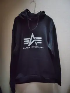 ALPHA INDUSTRIES ブラックパーカー 2XL