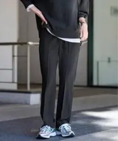 FRAMeWORK スリムストレートパンツ ブラック 38