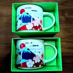 《新品》Starbucks JAPAN 富士山 大きめマグカップ 2個
