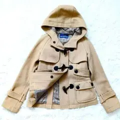 美品✨バーバリーブルーレーベル ダッフルコート ノバチェック ロゴボタン 36