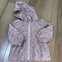 【H&M】花柄フード付きアウター ピンク系