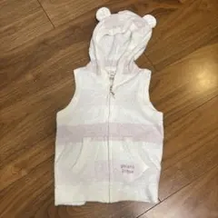 gelato pique ベビーベスト XXS ホワイト/ピンク