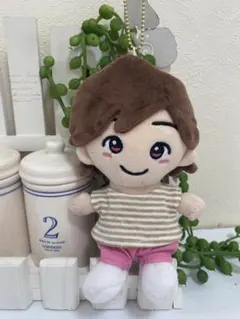 Tシャツ 細ボーダー ベージュ☆ちびぬい 服☆ハンドメイド なにわ男子洋服