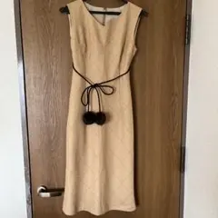 ノースリーブ ベージュ ワンピース 9号size
