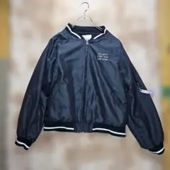 リンドール ブラック ジャケット 160 ワンポイント 裏起毛