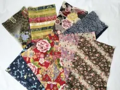 和柄ハギレセット ハンドメイド　生地　鶴　桜　はぎれ　手芸
