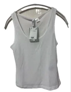 H&M DIVIDED リブタンクトップ ホワイト XSサイズのサムネイル
