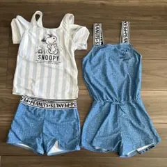 140サイズ　水着　3点セット　女の子　スヌーピー