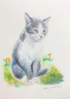 猫の絵　原画　B5
