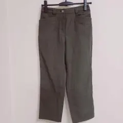 ジャンニロジュディチェ クロップドパンツ モスグリーン系 リネン混 S