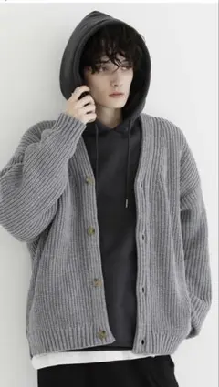 ASTRONOMY 畦編みルーズシルエットカーディガン