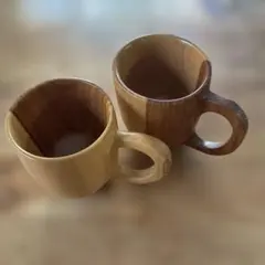 木製マグカップ 2個セット　最終価格
