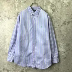 a*i様 ラルフローレン　刺繍　ポニー　長袖シャツ　古着　ブルー　レッド　グリー
