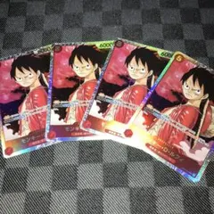 匿名配送　 麦わらの一味 ST01 012 モンキー・D・ルフィ　4枚　sr