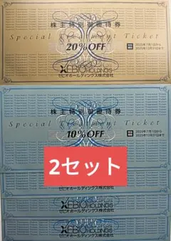 ゼビオ XEBIO 株主優待券 20%OFF券2枚＋10%OFF券8枚