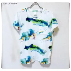 2010s SCOTCH&SODA ウォーターカラープリント Tシャツ Sのサムネイル