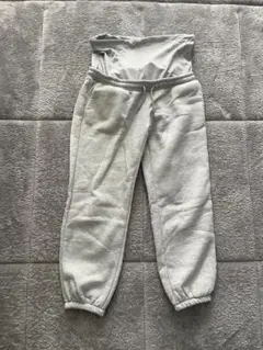 M グレー マタニティパンツ スウェット 裏起毛