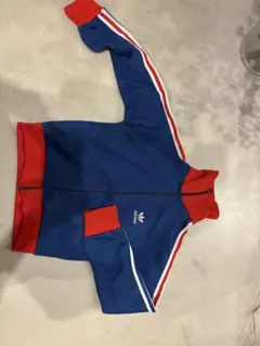 adidas ストライプジャージ 青/赤