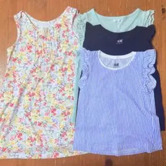 baby GAP H&M フリルノースリーブシャツ・ワンピース４点セット