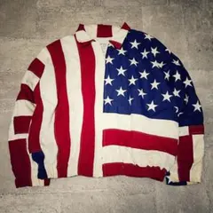 Vintage 星条旗 ジップジャケット USA アクセルローズ 古着 短丈