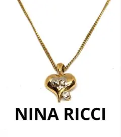 ミ*ー様 NINA RICCI ニナリッチ ハート ネックレス ゴールド レディ