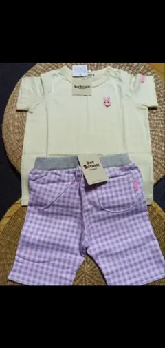 ミキハウスホットビスケッツTシャツとパンツセット新品未使用