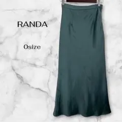 RANDA ランダ　グリーン ロングスカート シミあり　Osizeのサムネイル