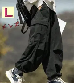 【メンズ】Blackルーズフィット コーデュロイ カーゴパンツ