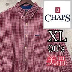 【90's 刺繍ロゴ】CHAPS ラルフローレン　長袖シャツ