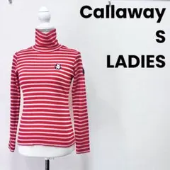 【極美品】Callaway キャロウェイ ハイネック ボーダーニット レディース
