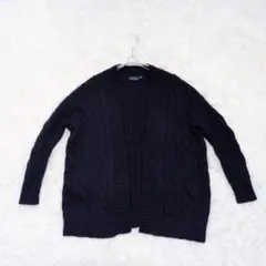 【美品】ポロラルフローレン　カシミヤ混　ケーブルニット　カーディガン　XS