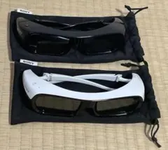 SONY 3Dメガネ TDG-BR250 2個セット（収納袋・充電ケーブル付き）のサムネイル