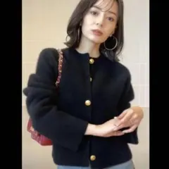 2026年最新】ラクーンブレンドノーカラーニットジャケットの人気